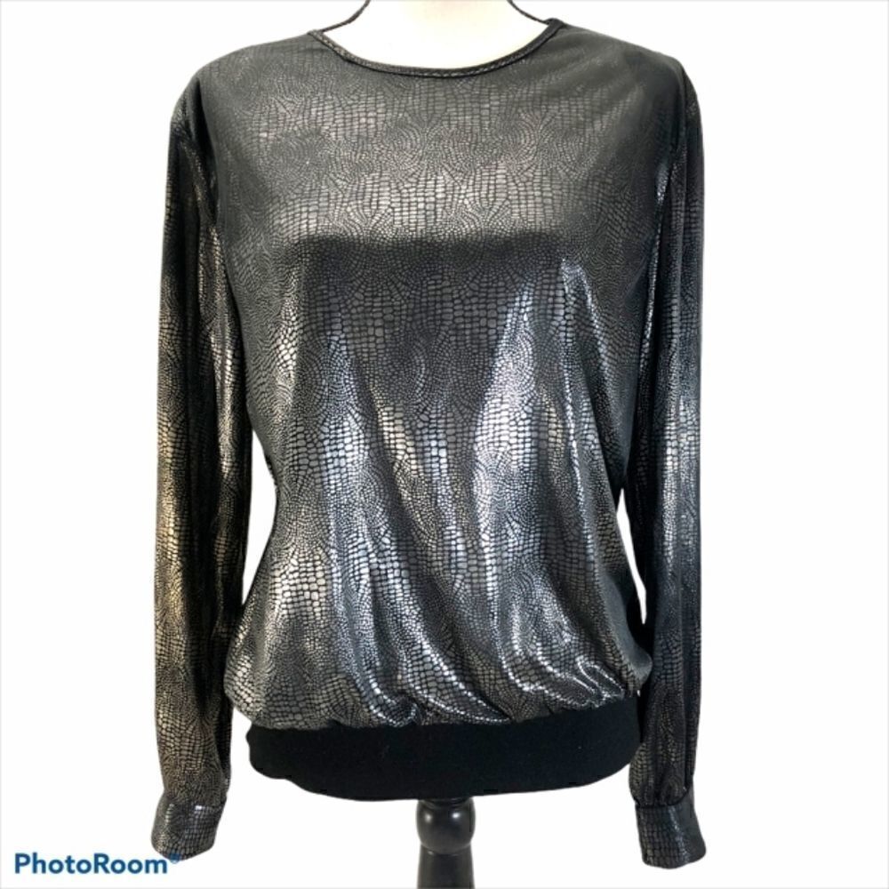 Lauren Lee Vintage 80's Shiny Top. Size Vintage 16.